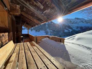 Weidehaus Urlaub Berge Adelboden Ferien offline Natur Alphütte Zottelgeiss 11